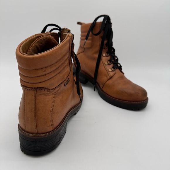 SoftWalk Everett Brown Leather Lace Up Zip Combat Boot Size 9 M - Picture 11 of 11